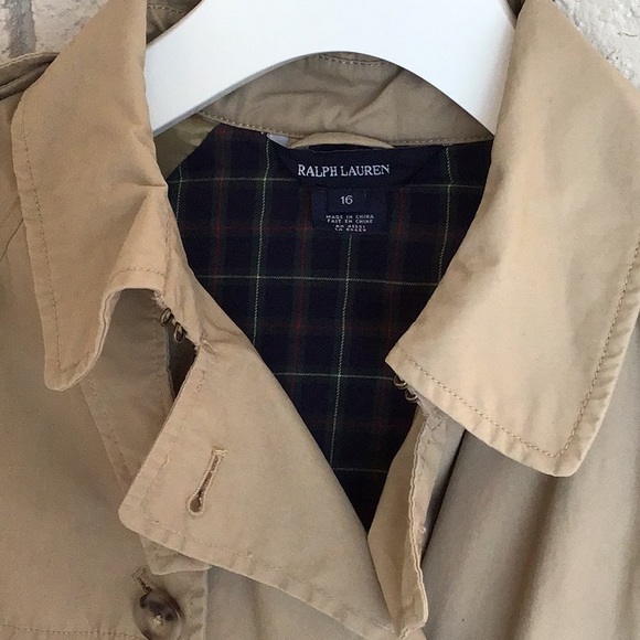 Ralph Lauren Trench Raincoat Girls Size 16
